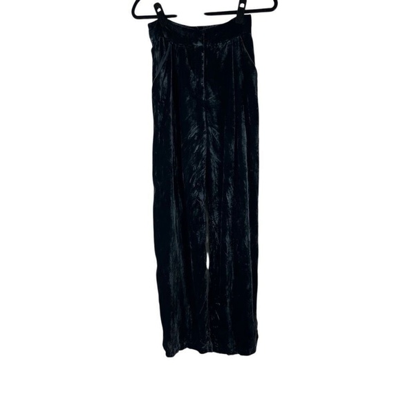 12th Tribe Dark Blue Velvet Wide Leg Pants Sz‎ S